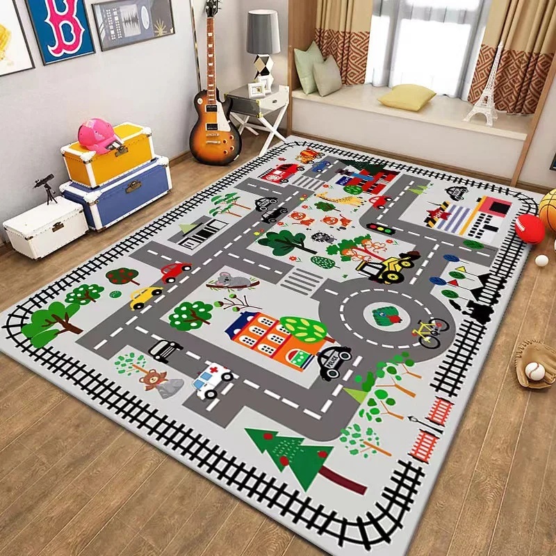 Colorful Kids City Map Play Ma - Kids Education Room 评论和价格