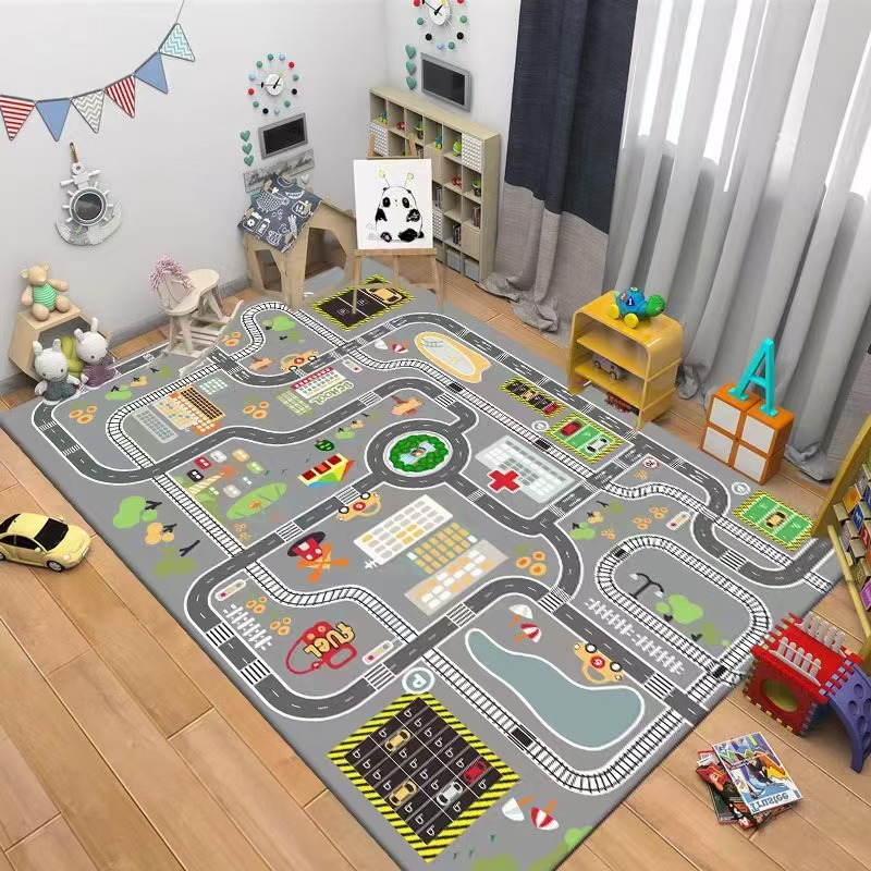 Kids Road Traffic Carpet Carto - Kids Education Room 评论和价格