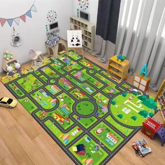 Kids Road Traffic Carpet Carto - Kids Education Room 评论和价格