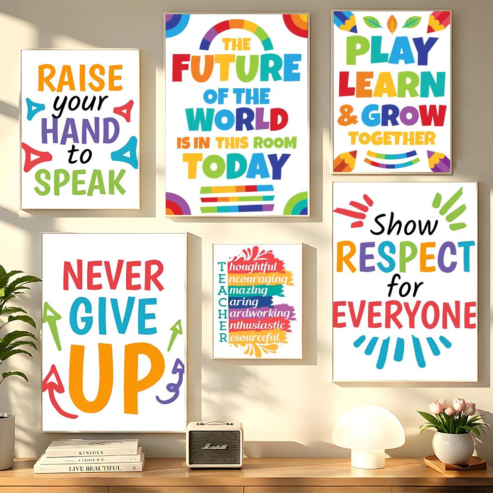 Positive Kid Classroom Wall Pi - Kids Education Room 评论和价格