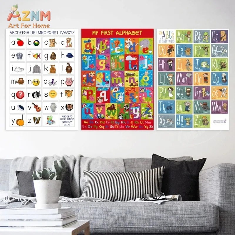 AZNM Frameless Canvas Poster K - Kids Yoga Education 评论和价格