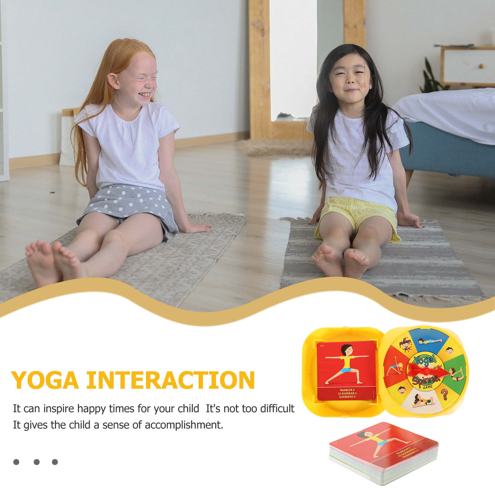 1Set Yoga Pose Interactive Gam - Kids Yoga Education 评论和价格