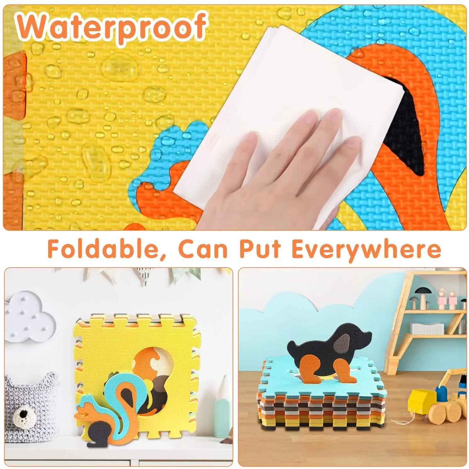 Animal Pattern Baby Play Mat P - Kids Yoga Education 评论和价格