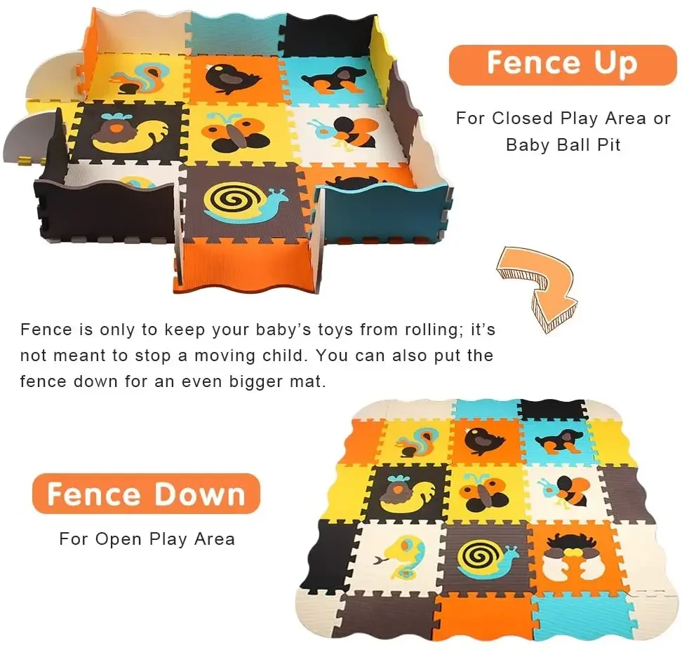 Animal Pattern Baby Play Mat P - Kids Yoga Education 评论和价格